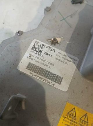 Inversor de bateria 9851266080 peugeot 208 116726