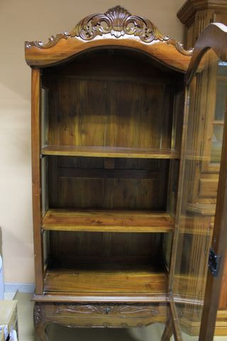 Armario antiguo madera y cristal