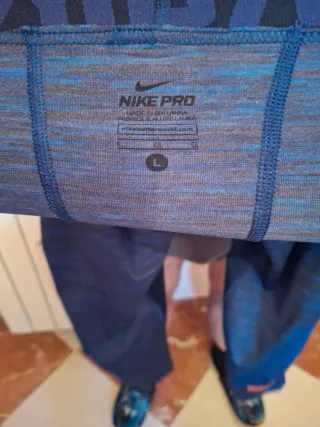 Mallas Nike Pro Fitness Mujer Azul