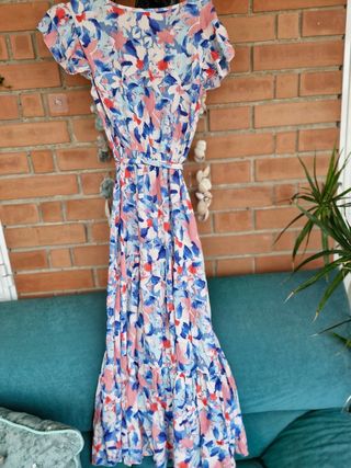 Vestido largo estampado floral