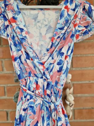 Vestido largo estampado floral