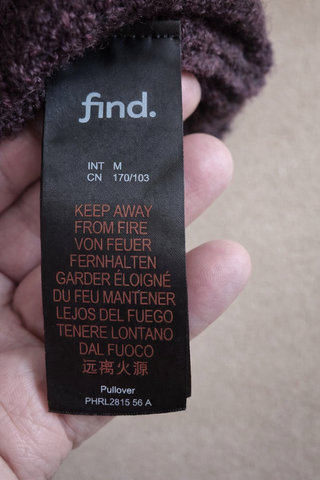 Jersey Find. Invierno Hombre Talla M Morado