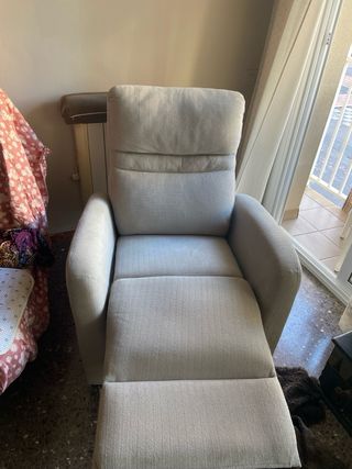 Sillón Eléctrico Beige/Gris