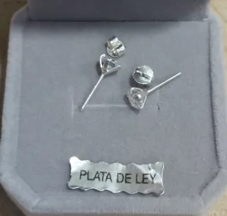 Pendientes de Plata de Ley de 5mm