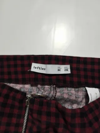 Falda cuadros cremallera delantera