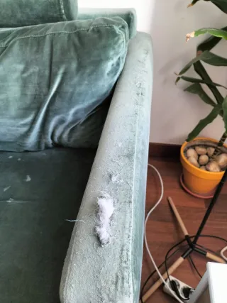 Sofá de terciopelo verde Maison du Monde