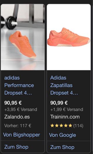 Adidas Dropset 4 UK 5.5 EU 38.5 Naranja