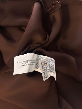 Vestido Zara Halter Satén Marrón T M