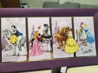 Cuadros Princesas Disney 56x30cm (2 unidades)