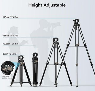 SMALLRIG Trípode de Vídeo Profesional de 191cm