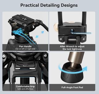 SMALLRIG Trípode de Vídeo Profesional de 191cm