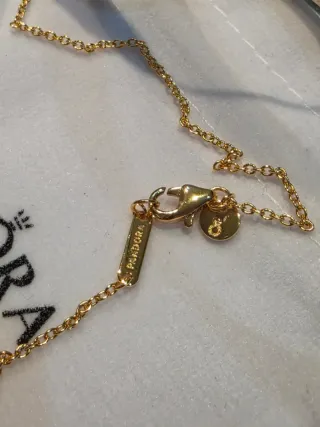 Gargantilla Pandora Corazón Baño Oro 14k