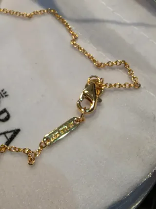 Gargantilla Pandora Corazón Baño Oro 14k
