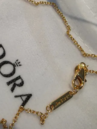 Gargantilla Pandora Corazón Baño Oro 14k