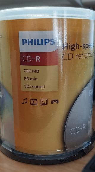 Philips CD-R 100 uds. 80Min / 700MB / 52X