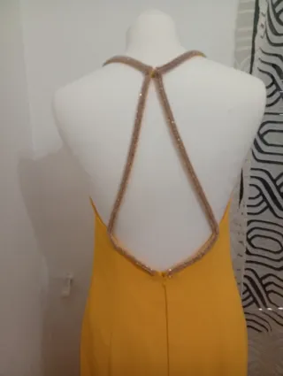 Vestido de fiesta amarillo gala