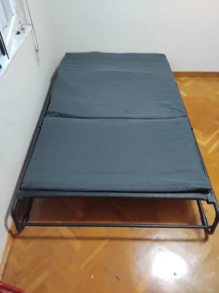 Sofá Cama Gris y Negro