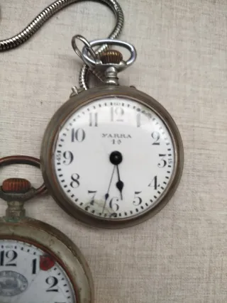 Lote 3 relojes de bolsillos en mal estado