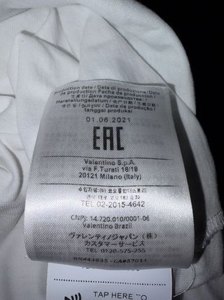 T-shirt Valentino cotone jersey taglia S