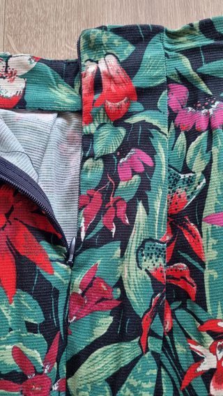 Gonna Zara floreale piquet Tg S