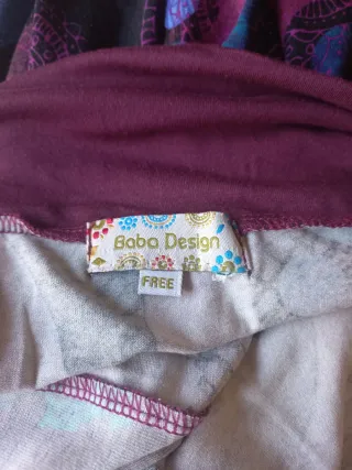 Falda larga estampada multicolor