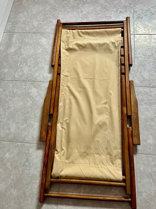 Hamacas de madera y tela para terraza