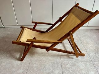 Hamacas de madera y tela para terraza