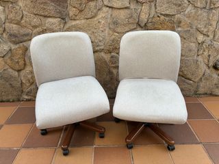 Set di 2 sedie da ufficio beige