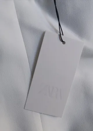 Top halter lazos Zara blanco