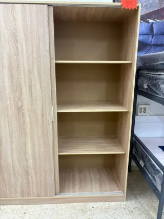 Armario 2 puertas correderas madera