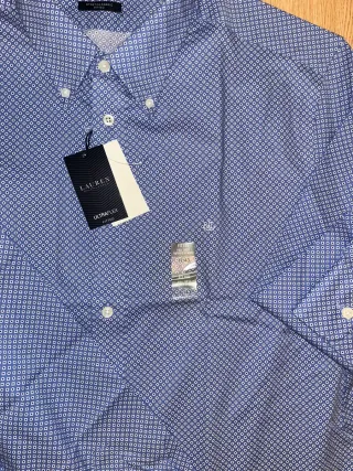 Camisa Ralph Lauren Azul Estampada Talla XL