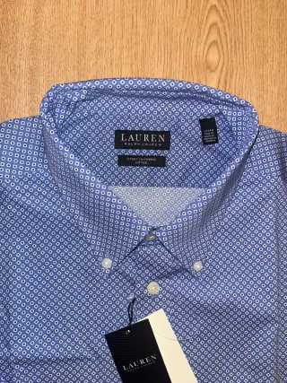 Camisa Ralph Lauren Azul Estampada Talla XL