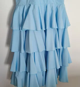 Vestido Flamenca Celeste Bebé modelo Alcolea