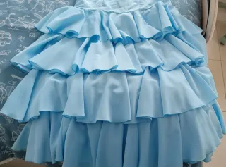 Vestido Flamenca Celeste Bebé modelo Alcolea