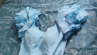 Vestido Flamenca Celeste Bebé modelo Alcolea