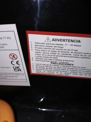 Coche eléctrico Audi TT RS Roadster