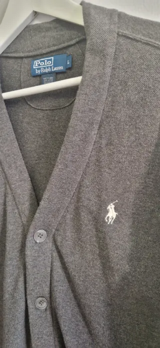 Polo Ralph Lauren Cárdigan Gris Talla L