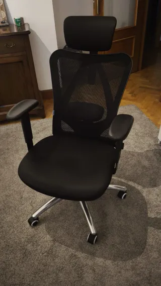 Silla de oficina ergonómica negra Sihoo M-18