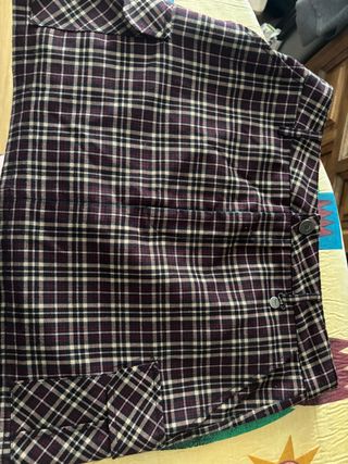 Falda de cuadros morada