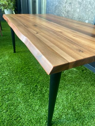 Mesa centro de madera y metal