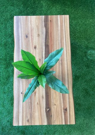 Mesa centro de madera y metal