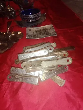 Lote objetos plateados vintage