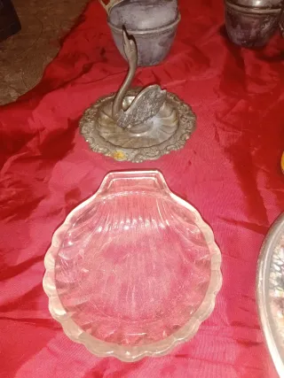 Lote objetos plateados vintage