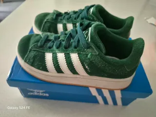 Adidas Campus Bambino Verde Scamosciato 32