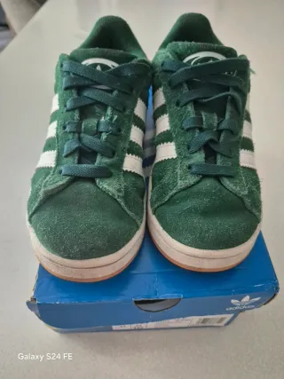 Adidas Campus Bambino Verde Scamosciato 32