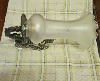 Pareja Apliques Pared Vintage Cristal Metal