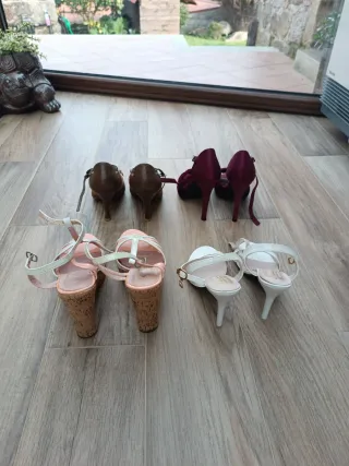 Lote4pares zapatos mujer talla36,2nuevos y 2usados