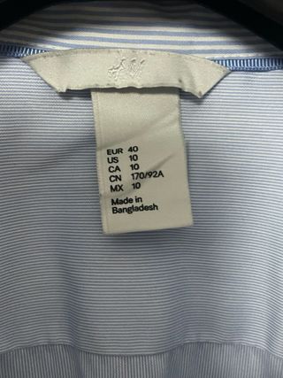 Camisa azul manga larga