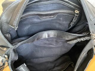 Bolso piel Biba negro tachuelas