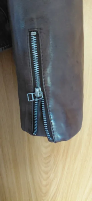 Cazadora Cuero Mango Mujer Talla L